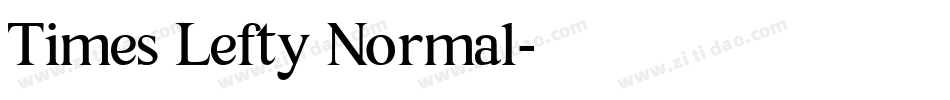 Times Lefty Normal字体转换